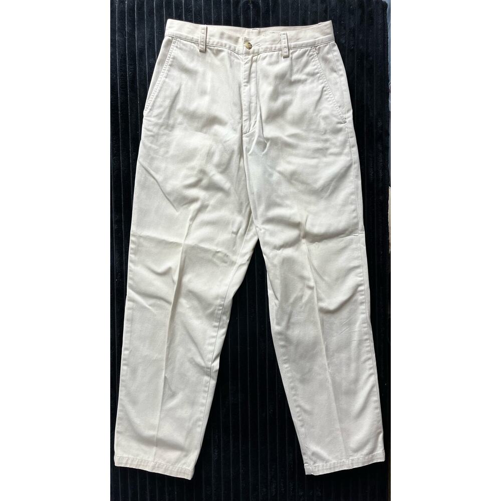 Eddie Bauer Women's Pants Size 8P - Pleated Front, Beige, 27" Inseam
